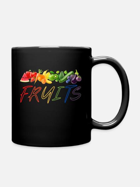 fruits - Tasse einfarbig - Schwarz