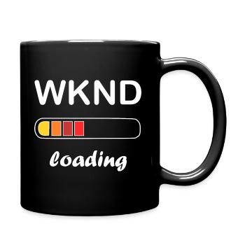 weekend loading / Warten auf das Wochenende - Tasse einfarbig - Schwarz - Rechts