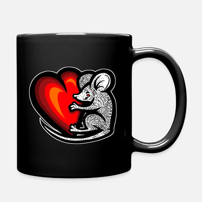 Mäuseliebe - Tasse einfarbig - Schwarz