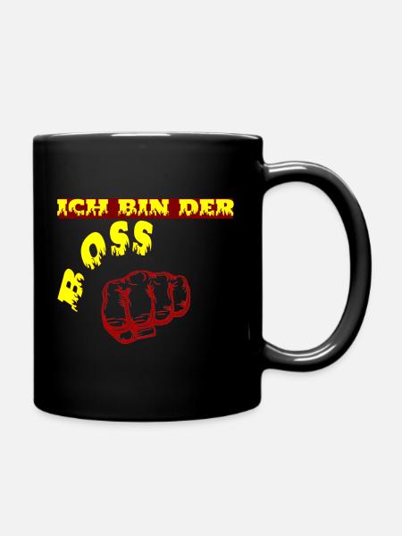 Ich bin der Boss - Tasse einfarbig - Schwarz