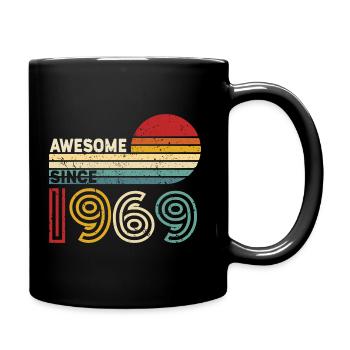 1969 Gift Birthday vintage Spruch - Full Colour Mug - black - Right