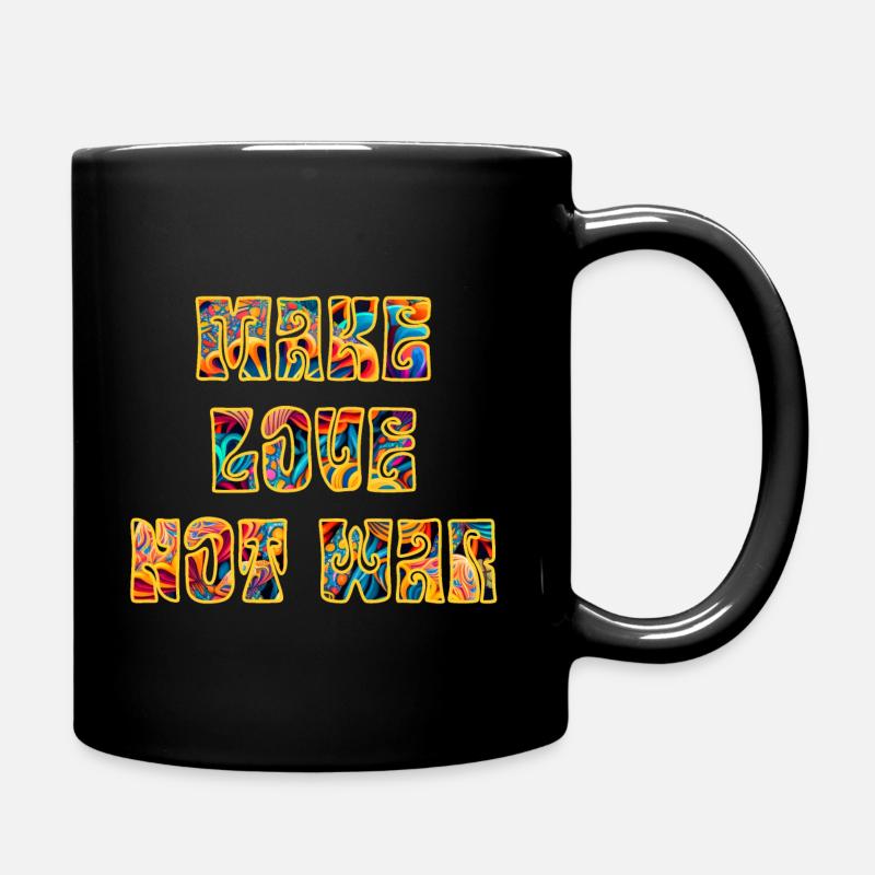 make love not war mushroom - Tasse einfarbig - Schwarz