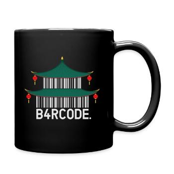B4RCODE. Temple chinois - Mug uni - noir - Droite