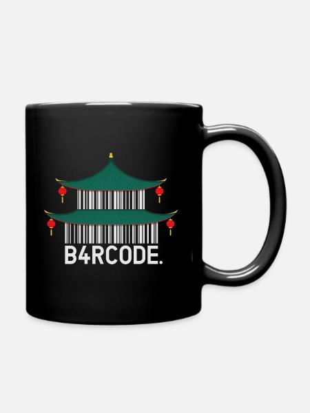 B4RCODE. Temple chinois - Mug uni - noir