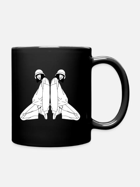 Kneeling - Full Colour Mug - black