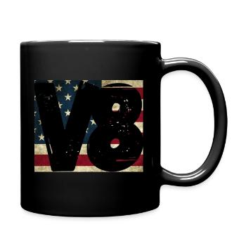 Moteur V8 américain - Mug uni - noir - Droite
