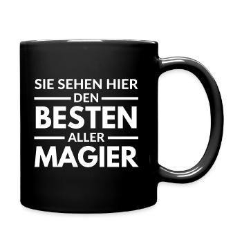 Sie sehen hier den Besten aller Magier - Tasse einfarbig - Schwarz - Rechts