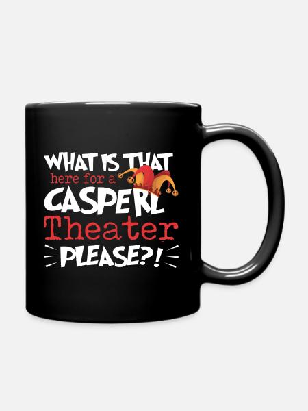 Lustiger Spruch Denglisch Kasperl - Tasse einfarbig - Schwarz