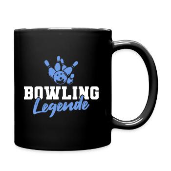 Bowling Legende Bowler Geschenk - Tasse einfarbig - Schwarz - Rechts