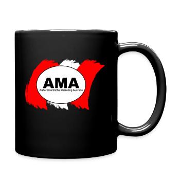 Außerordentliche Marketing Ausrede - AMA - Tasse einfarbig - Schwarz - Rechts