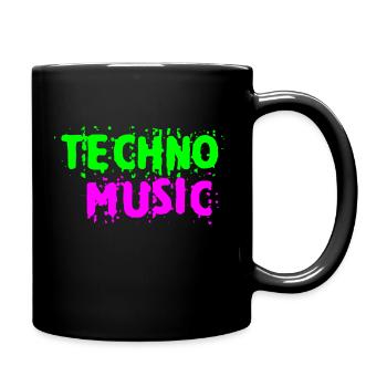 Techno music - Full Colour Mug - black - Right