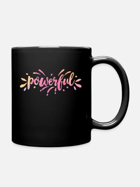 Powerful byseehasdesign - Tasse einfarbig - Schwarz