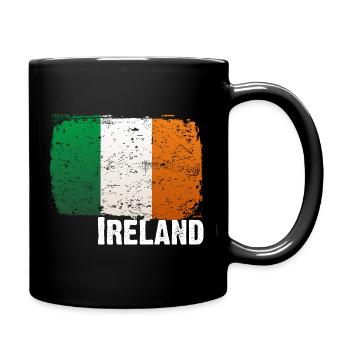 Ireland - Irland - Grün Weiß Orange - Tasse einfarbig - Schwarz - Rechts