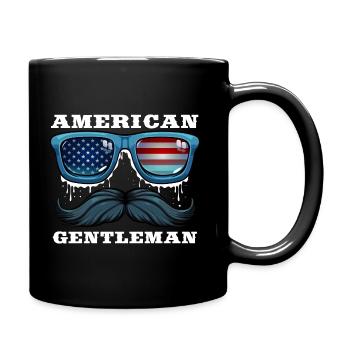 American Gentleman USA 4th of July - Full Colour Mug - black - Right