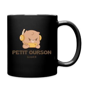 Petit Ourson Gamer - Mug uni - noir - Droite