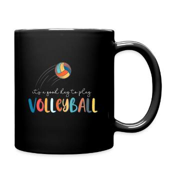 Bonne journée pour Beach Volleyball I Shirt - Mug uni - noir - Droite
