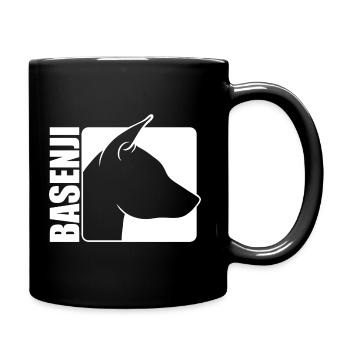 Basenji Profil Hund Hunde Wilsigns - Tasse einfarbig - Schwarz - Rechts