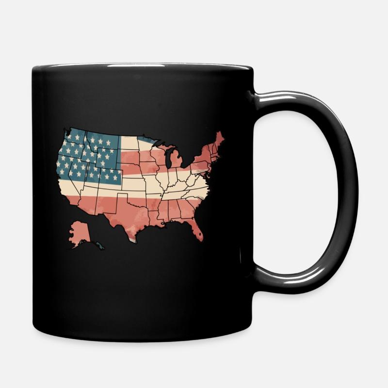 États-Unis - Mug uni - noir