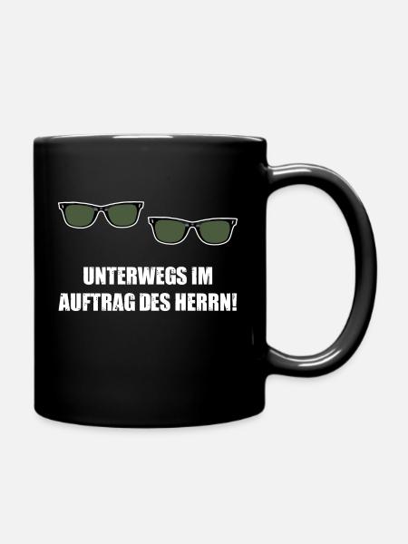 Unterwegs im Auftrage des Herrn - Tasse einfarbig - Schwarz