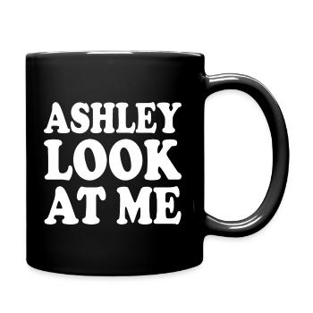 Ashley look at me - Full Colour Mug - black - Right