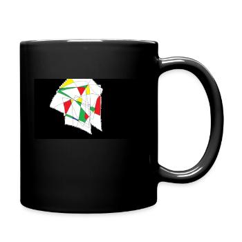 abstraktes Design - Tasse einfarbig - Schwarz - Rechts