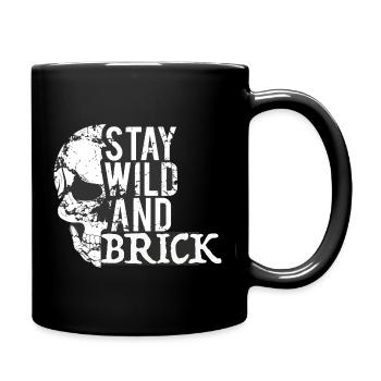Skull1 - Tasse einfarbig - Schwarz - Rechts