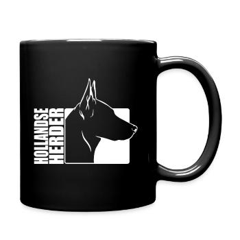 Hollandse Herder Profil Chiens Chien Wilsigns - Mug uni - noir - Droite