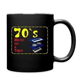 Music Casette, the 70`s - Tasse einfarbig - Schwarz - Rechts