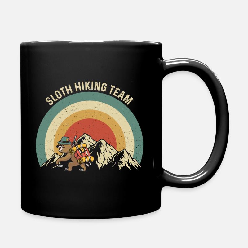 Sloth Hiking Team - Tasse einfarbig - Schwarz
