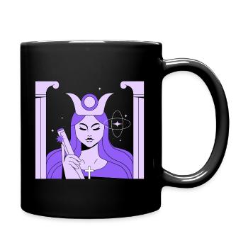 LA GRANDE PRÊTRESSE SAIT TOUT - Mug uni - noir - Droite