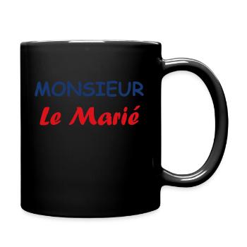 Monsieur Le Marié - Mug uni - noir - Droite