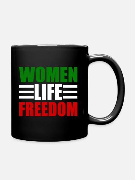 Women life freedom - Tasse einfarbig - Schwarz