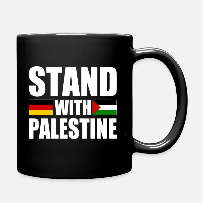 Stand with palestine - Tasse einfarbig - Schwarz