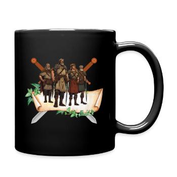 Germanen Motiv - Tasse einfarbig - Schwarz - Rechts