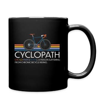 CYCLOPATH GRAVEL CYCLIST RETRO ROAD BIKE - Full Colour Mug - black - Right