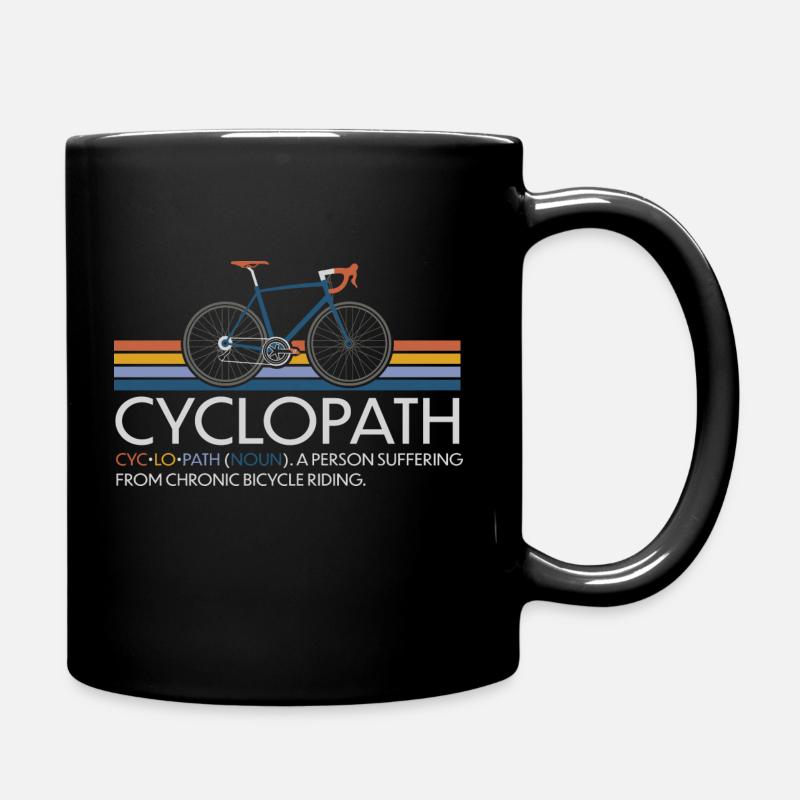 CYCLOPATH GRAVEL CYCLIST VÉLO DE ROUTE RÉTRO - Mug uni - noir