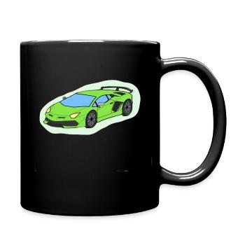 Lambo Huracan Super Car - Full Colour Mug - black - Right