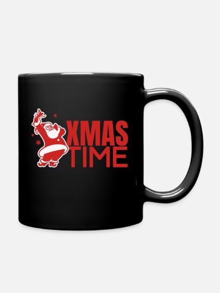 Santa Claus - Xmas Time - Full Colour Mug - black