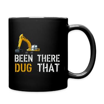 Excavator digger fun gift for kids - Full Colour Mug - black - Right