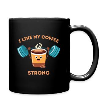 I like my coffee strong - Bodybuilding espresso - Full Colour Mug - black - Right