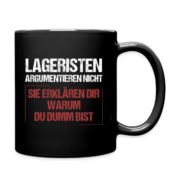 Les employés des entrepôts ne discutent pas - Mug uni - noir - Droite