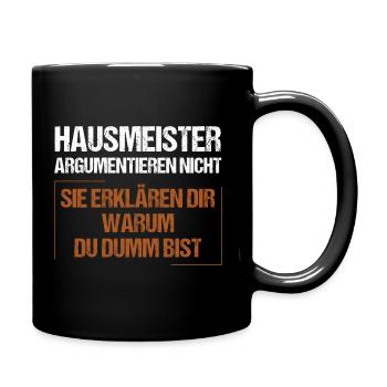 Caretakers don't argue - Full Colour Mug - black - Right