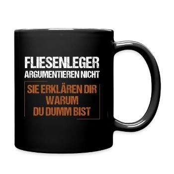 Tilers don't argue - Full Colour Mug - black - Right