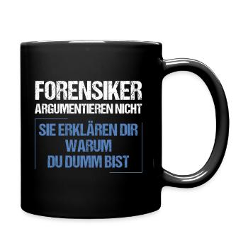 Les médecins légistes ne discutent pas - Mug uni - noir - Droite