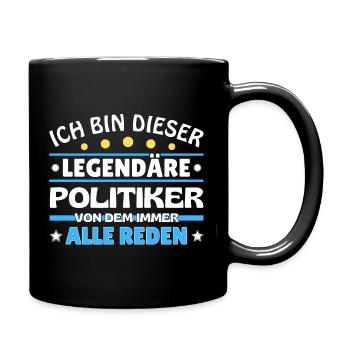 Ich bin dieser legendäre Therapeut - Tasse einfarbig - Schwarz - Rechts