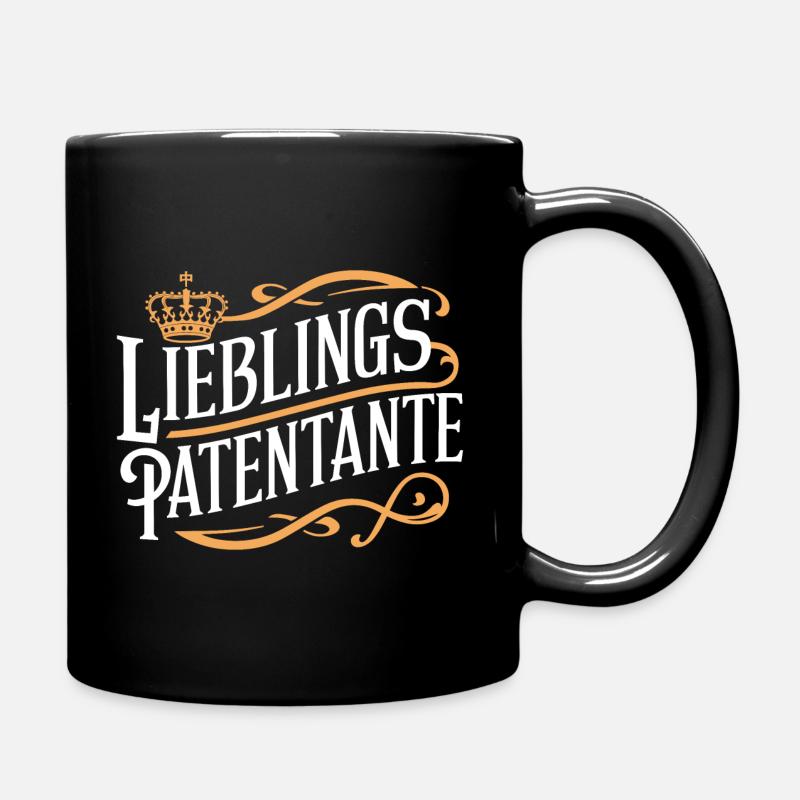 Lieblings Patentante - Tasse einfarbig - Schwarz