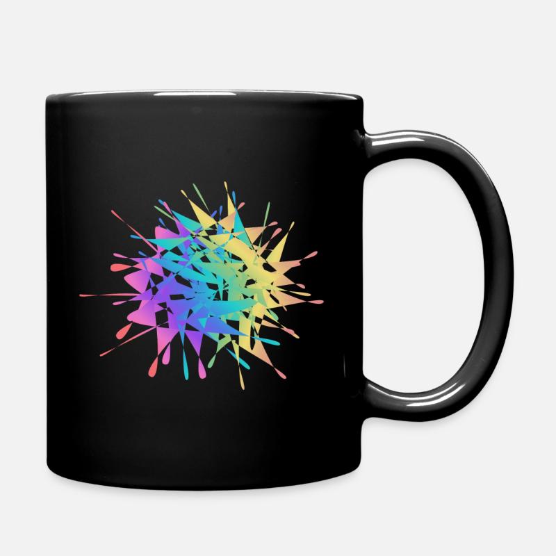 Farbklecks Regenbogen - Tasse einfarbig - Schwarz