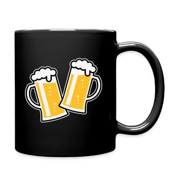 2 chopes à bière Toast (bière / chope à bière / 3C) - Mug uni - noir - Droite