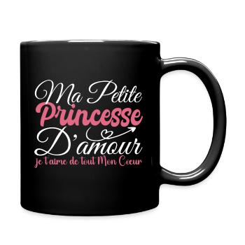 Cadeau princesse d'amour, ma princesse je t'aime - Mug uni - noir - Droite