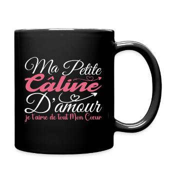 Umarmung, Liebesgeschenk, beste Umarmung, ich liebe dich - Tasse einfarbig - Schwarz - Rechts